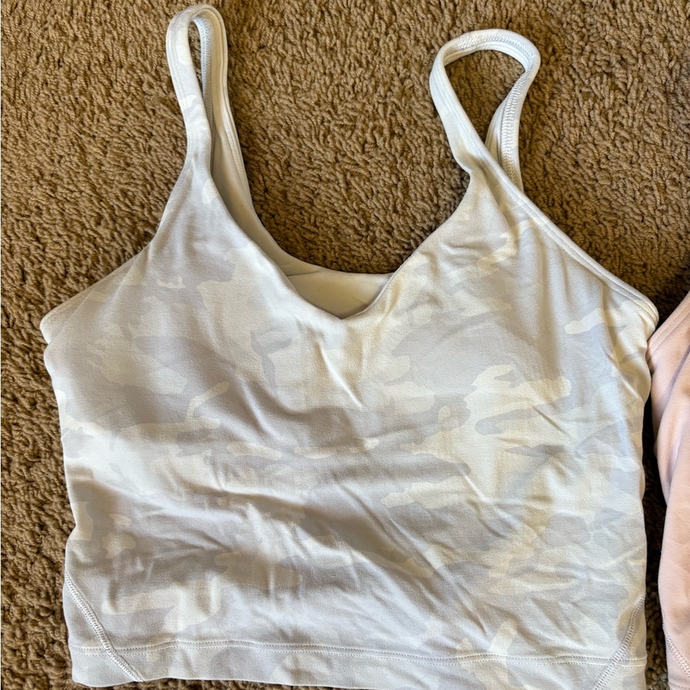 Lululemon align White Camouflage Tank Top